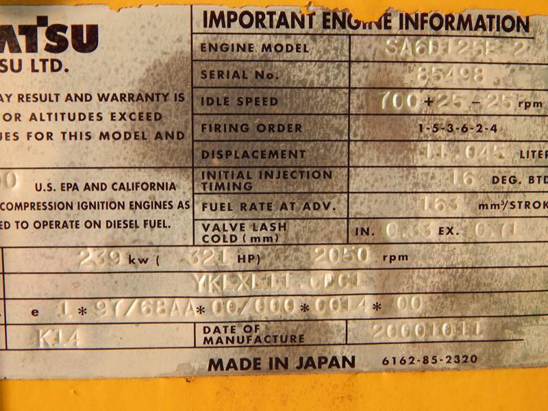 Engine KOMATSU PC450-6  S6D125-1